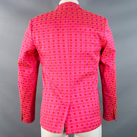 MR TURK Size 36 Pink Purple Circles Polyester Blend Sport Coat