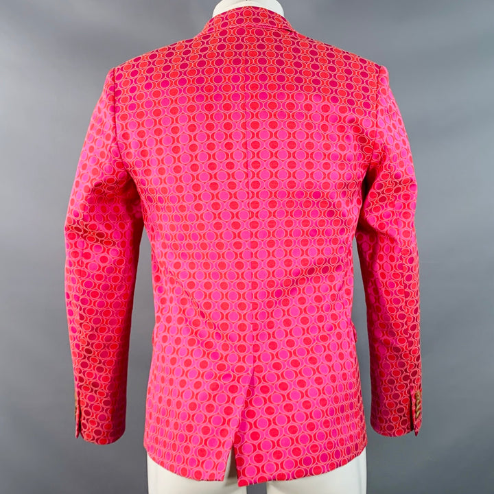 MR TURK Size 36 Pink Purple Circles Polyester Blend Sport Coat