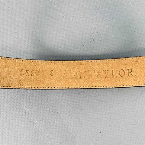 ANN TAYLOR Size S Brown Croc Embossed Leather Covered Buckle Belt