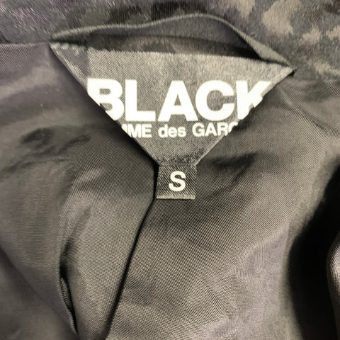 COMME des GARCONS 2014 Size S Black Jacquard Cotton Blend Jacket