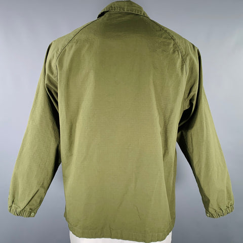 BATTENWEAR Size L -Beach Breaker- Green Cotton Parka Jacket