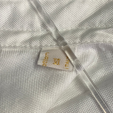BRIONI Size XL White Cotton Two Pockets Snaps Long Sleeve Shirt