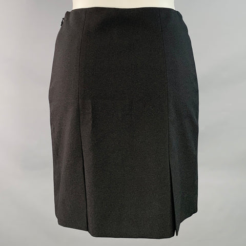 PHILOSOPHY di ALBERTA FERRETTI Size 2 Black Polyester A-Line Above Knee Skirt