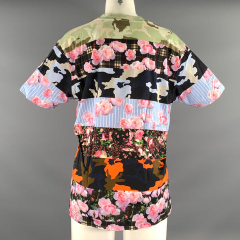 GIVENCHY Size L Multi Color Cotton Mixed Patterns Creeper T Shirt