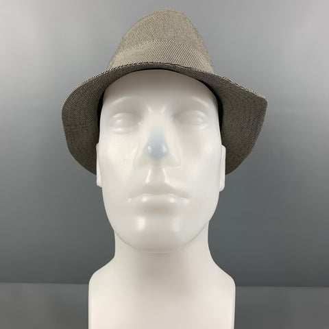 AIGLE Size S Grey Houndstooth GORE-TEX Fedora Hat