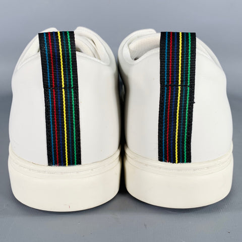 PS by PAUL SMITH Size 10 White Multi Color Leather Low Top Sneakers