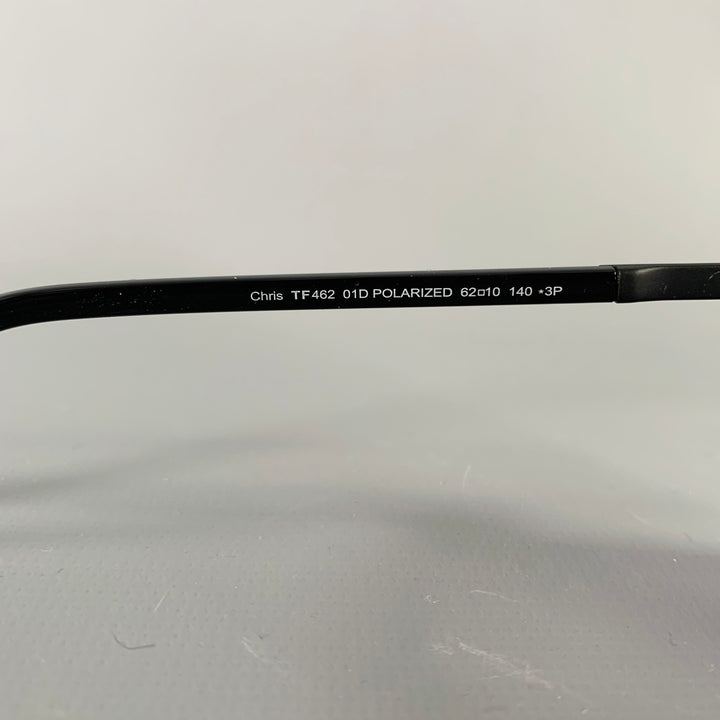 TOM FORD Chris Black Acetate Teardrop Aviator Sunglasses