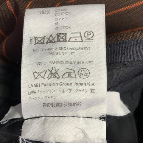 GIVENCHY FW16 Size 30 Brown Orange Stripe Wool Zip Casual Pants