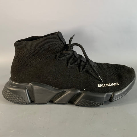 BALENCIAGA Size 12 Black Mesh Runner Sneakers