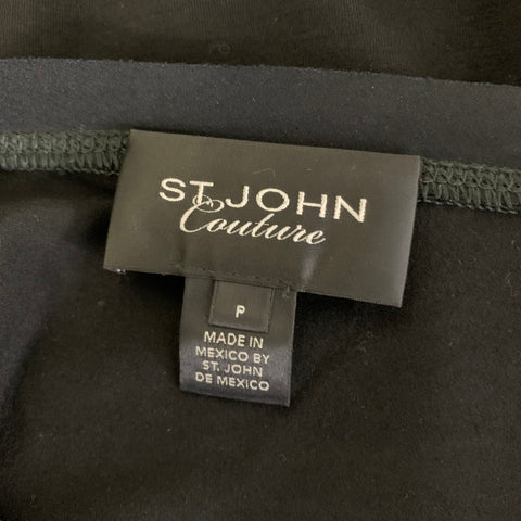 ST. JOHN COLLECTION Size P Black Navy Viscose  Spandex T Shirt Dress Top