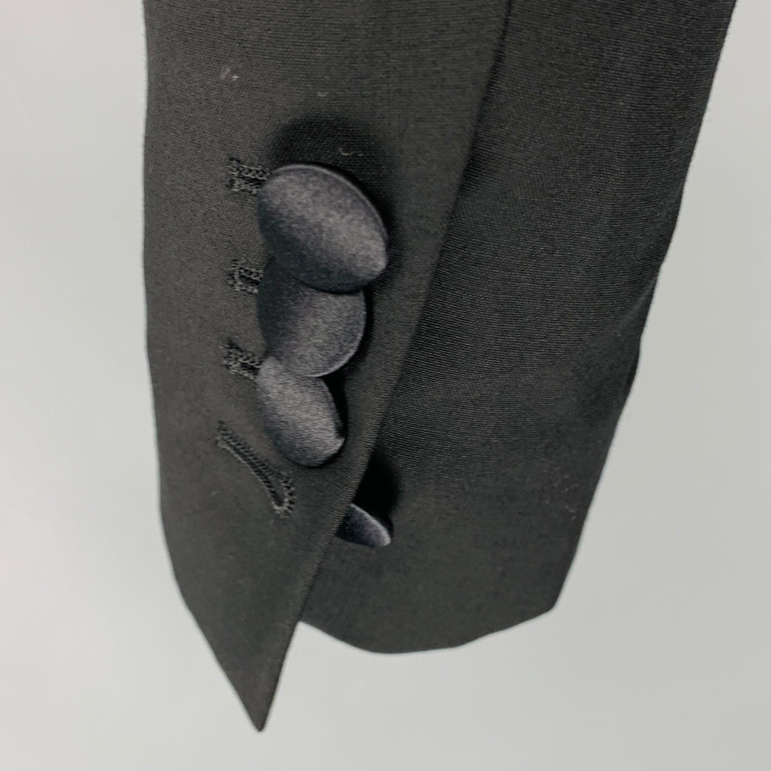 DSQUARED2 Size 40 Black Wool Peak Lapel Sport Coat