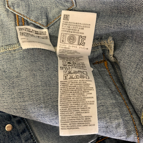 LEVI'S Size S Blue Washed Cotton Trucker Jacket