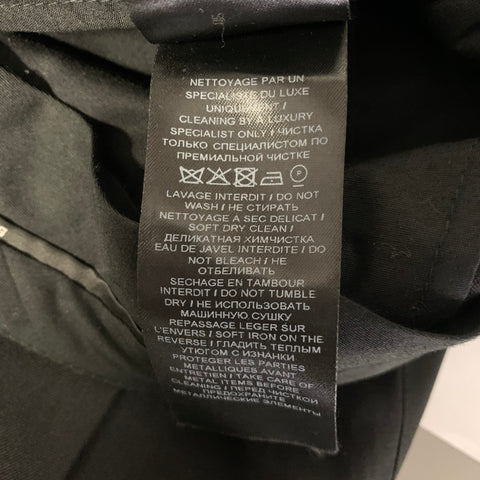 BALMAIN Size 30 Black Wool Blend Tuxedo Dress Pants