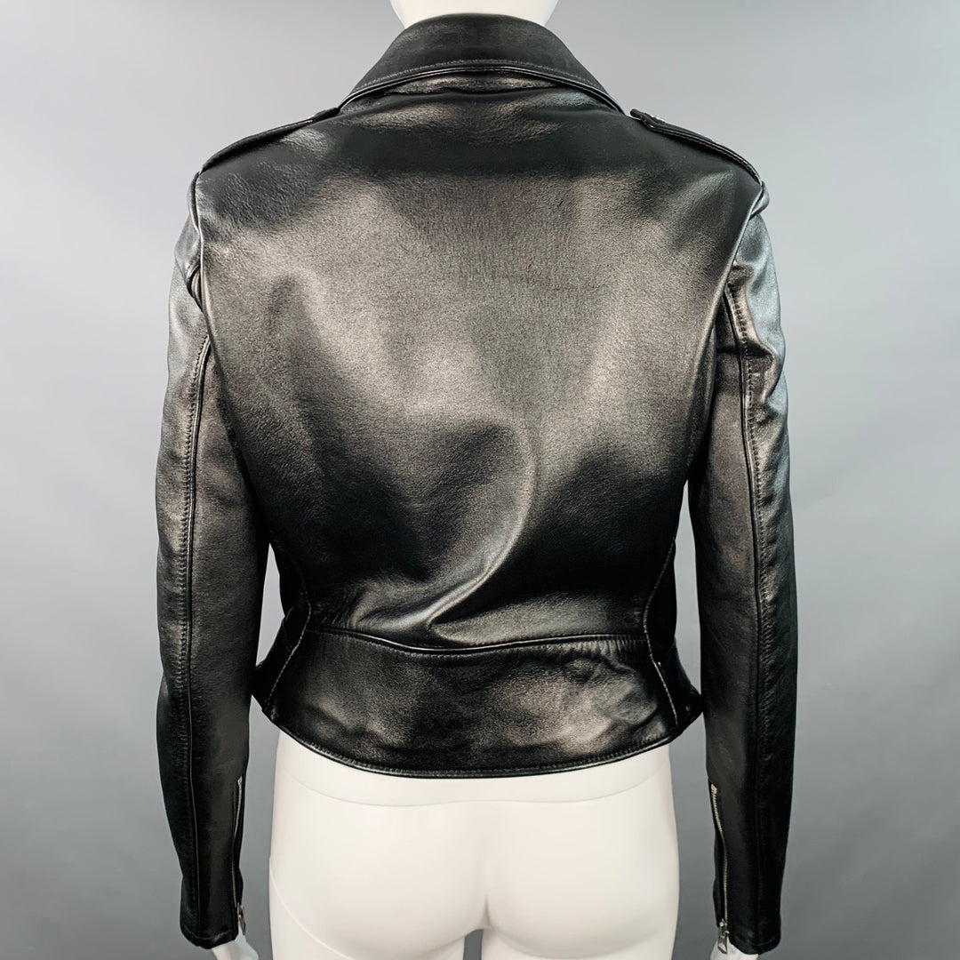 PERFECTO by SCHOTT Size M Black Lambskin Leather Motorcycle Jacket