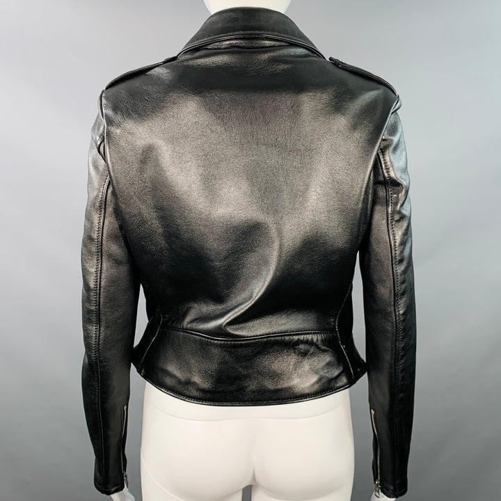 PERFECTO by SCHOTT Size M Black Lambskin Leather Motorcycle Jacket