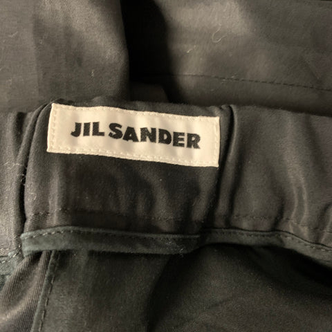 JIL SANDER Size 30 Black Cotton Zip Fly Casual Pants