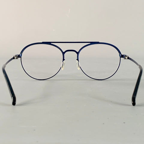DE STIJL Henry Blue Metal Aviator Frames Eyewear
