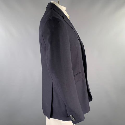 Blouson bomber en laine chinée bleu marine CORNELIANI Taille L