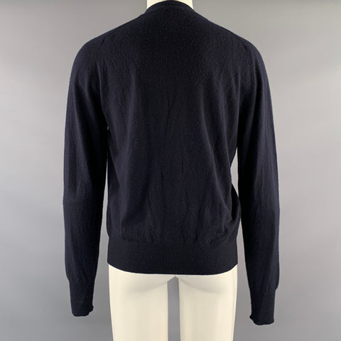 BAMFORD & SONS Size M Navy Cashmere V Neck Cardigan