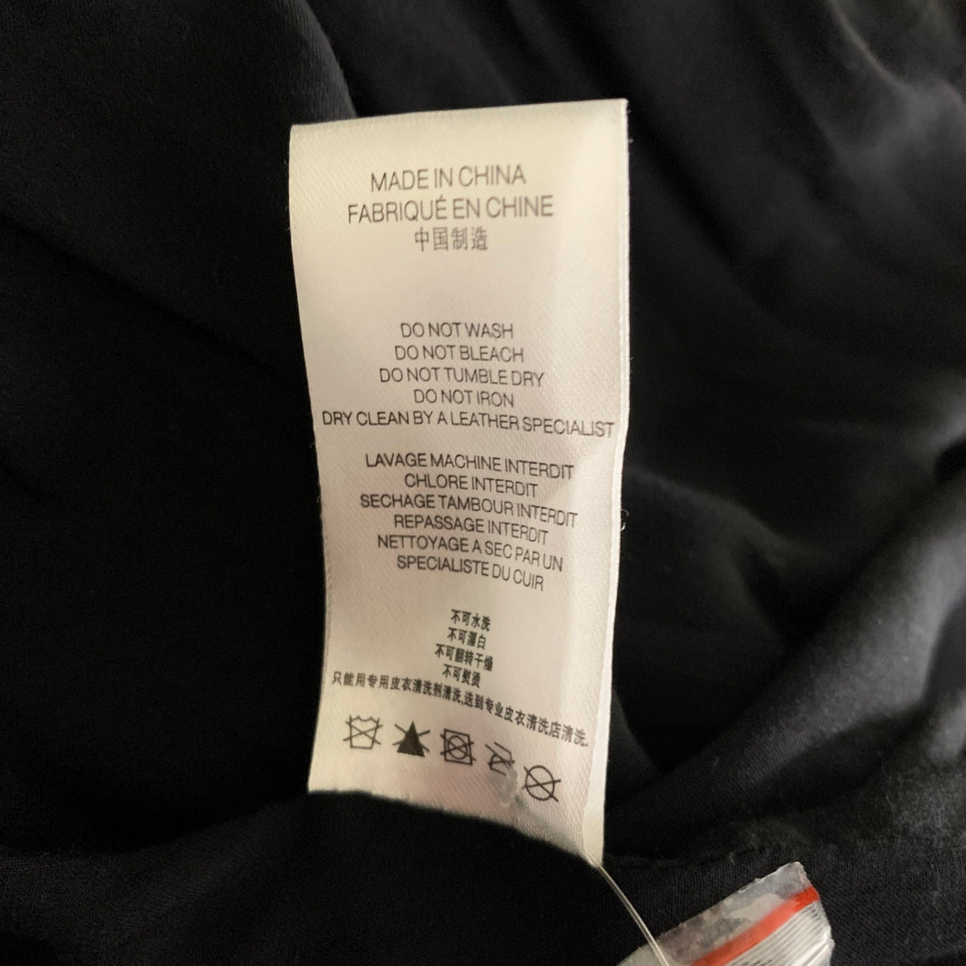 IRO Size M Black Leather Motorcycle Jacket