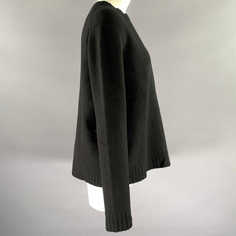 JIL SANDER Size M Black Wool Pull On Sweater