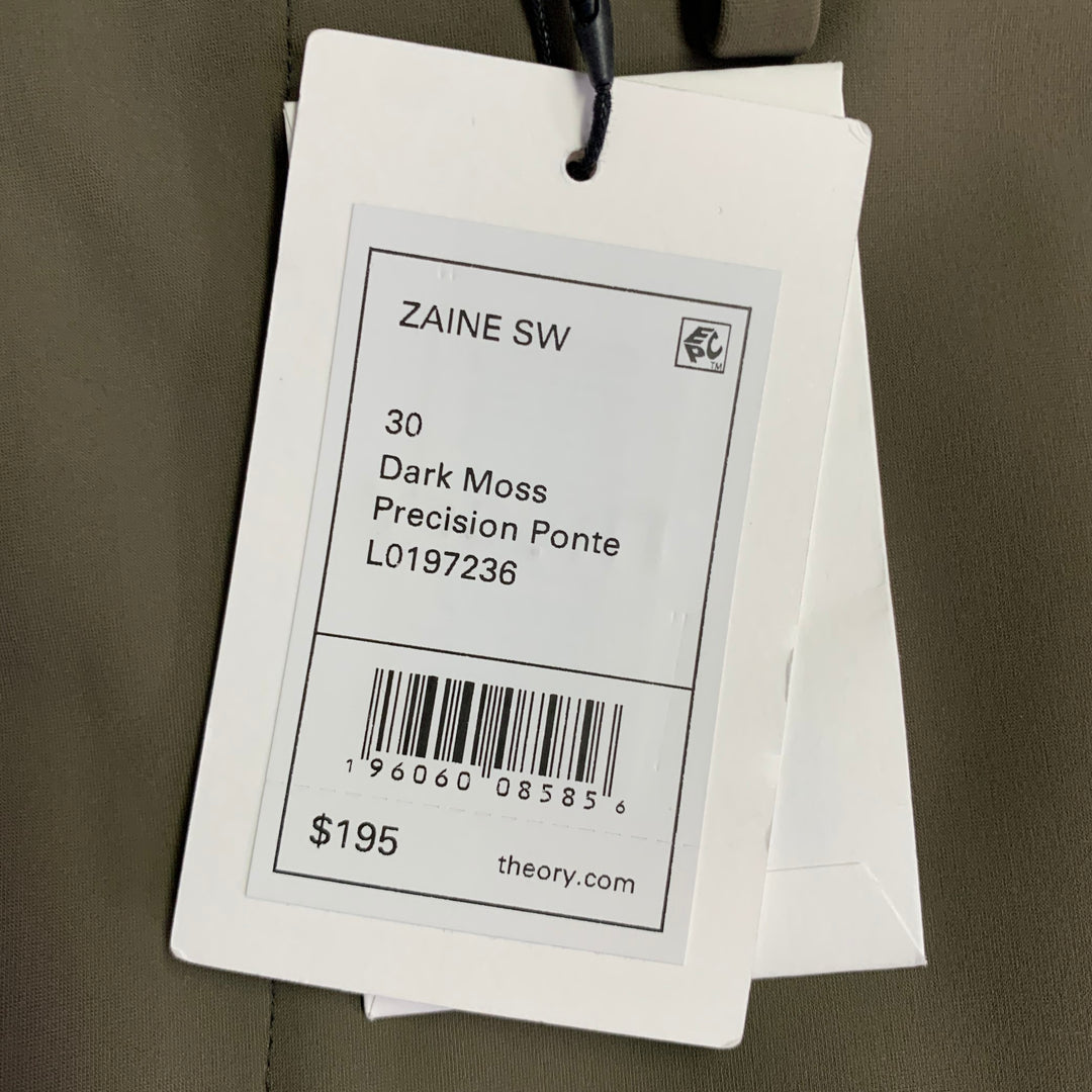 THEORY Size 30 Zaine Brown Taupe Polyamide Blend Flat Front Slim Tapered Casual Pants