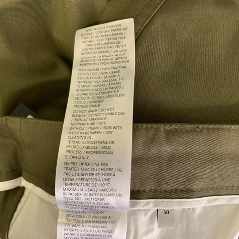 GUCCI Size 34 Green Olive Cotton Zip Fly Casual Pants