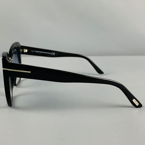 TOM FORD -Samantha-02- Black Ombre Acetate Cat Eye Sunglasses