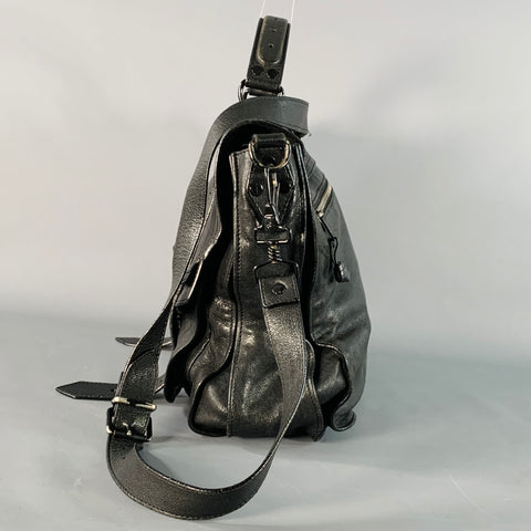 PROENZA SCHOULER PS1 Medium Black Leather Satchel Handbag