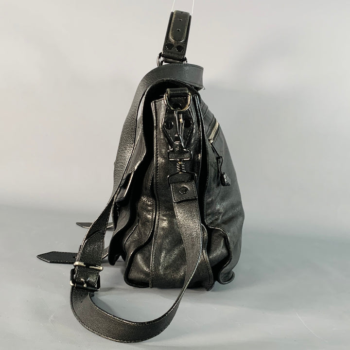 PROENZA SCHOULER PS1 Medium Black Leather Satchel Handbag