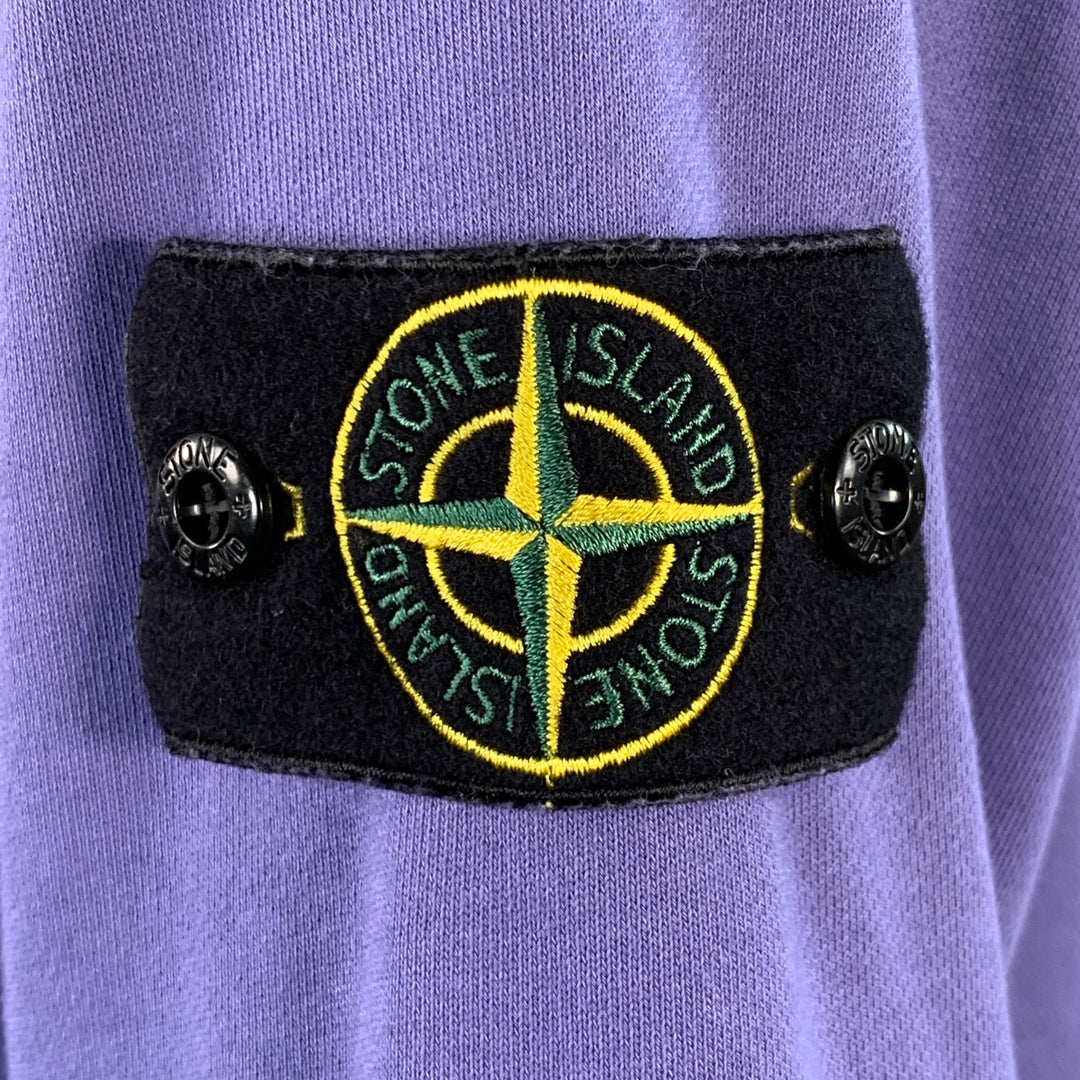 STONE ISLAND Size XL Purple Cotton Crew Neck Sweatshirt