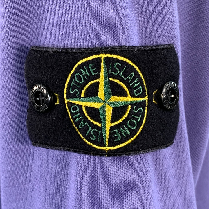 STONE ISLAND Size XL Purple Cotton Crew Neck Sweatshirt
