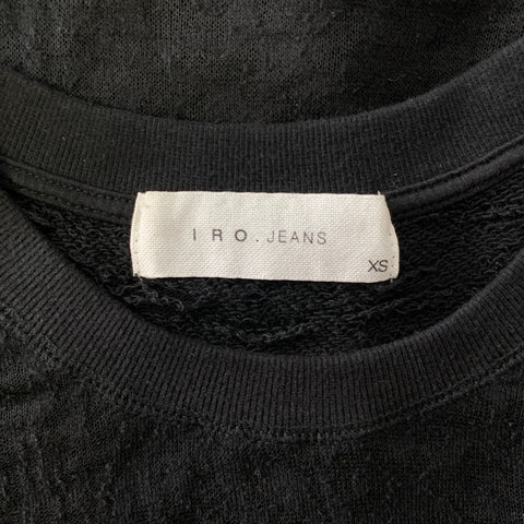 IRO Size XS Black Lace Cotton Blend See Through Tank Top