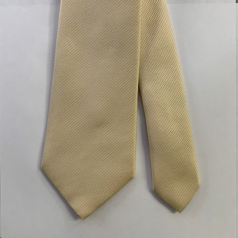 DOLCE & GABBANA Cream Gold Silk Tie