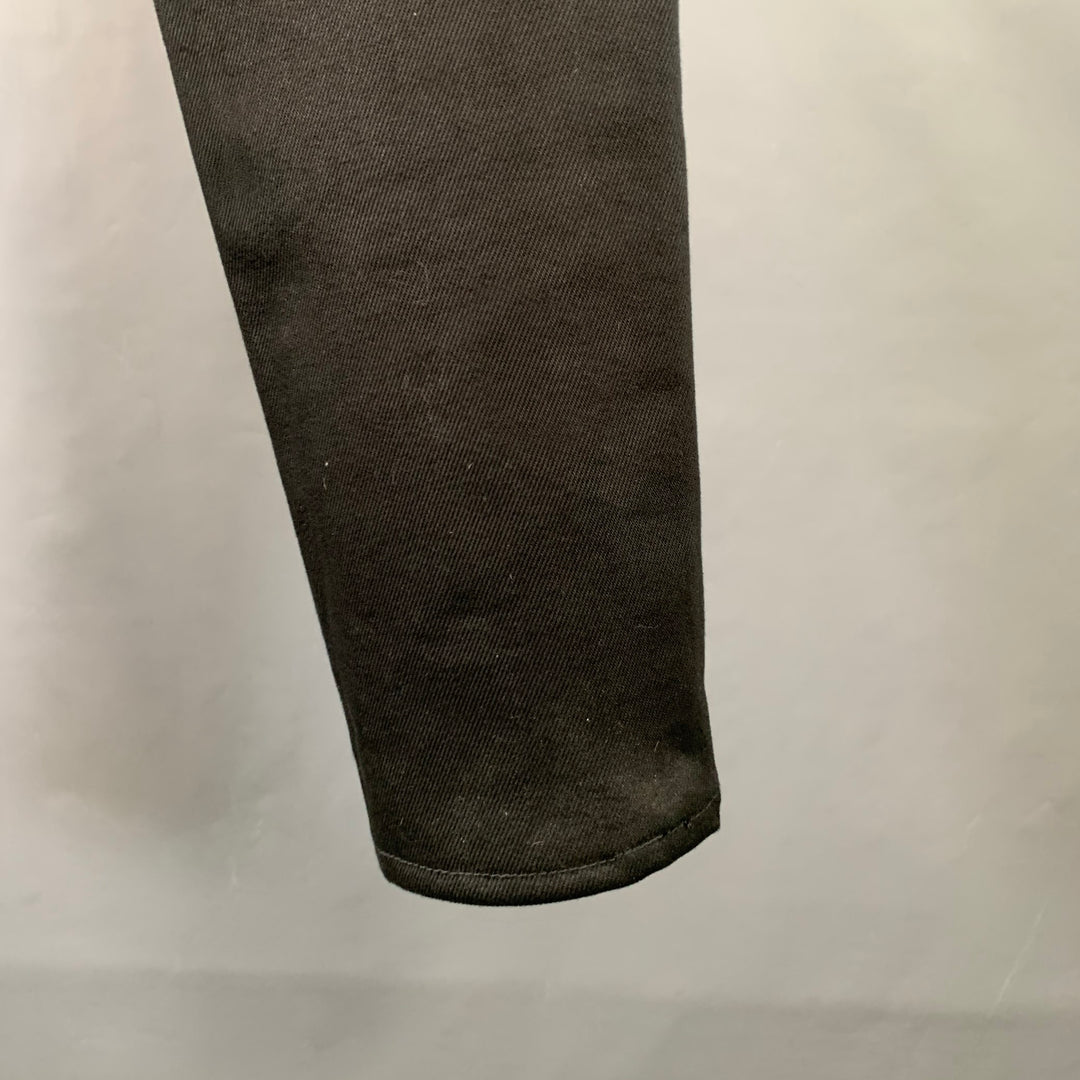 IRON HEART Size 33  Black 21oz Cotton Denim Twill Heavyweight Tapered Jeans