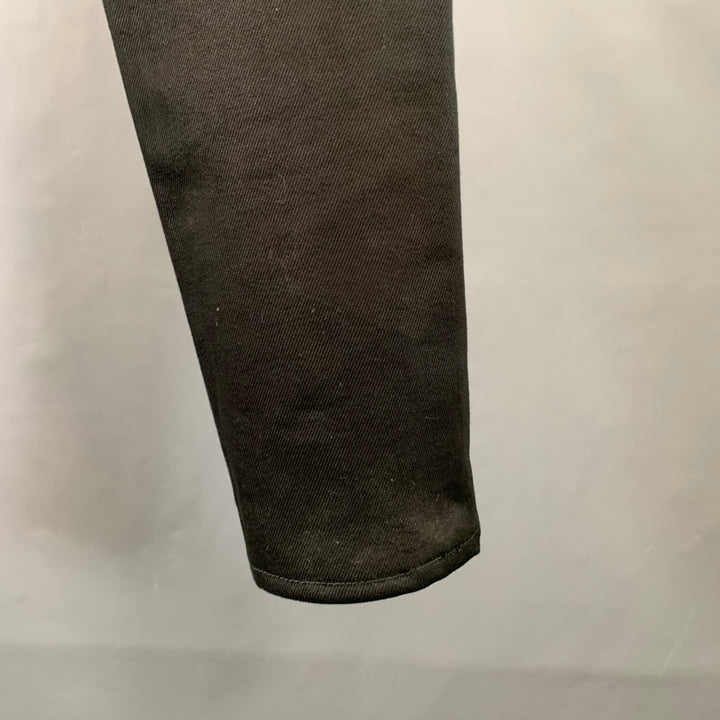 IRON HEART Size 33  Black 21oz Cotton Denim Twill Heavyweight Tapered Jeans