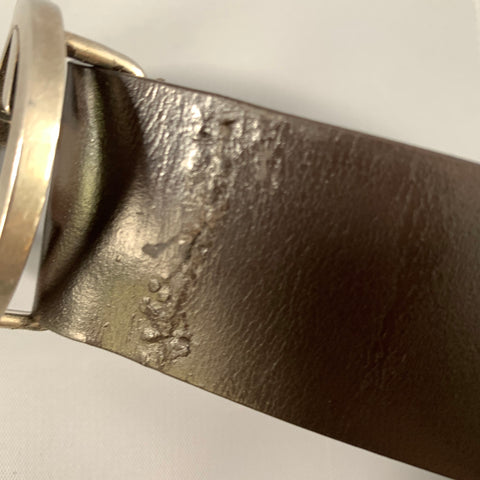 GUCCI Brown Solid Leather Belt