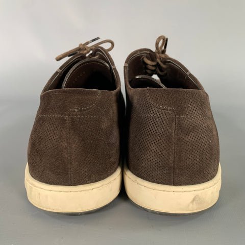 GIORGIO ARMANI Size 8 Brown Leather Oxford Lace Up Shoes