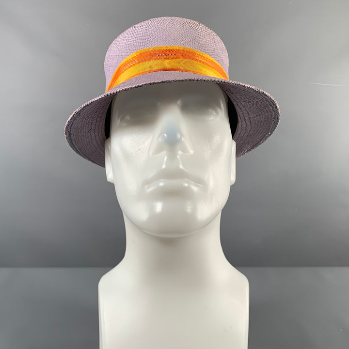 MAKINS Purple Orange Woven Straw Hats