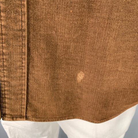 RALPH LAUREN Size XL Brown Corduroy Cotton Button Down Long Sleeve Shirt