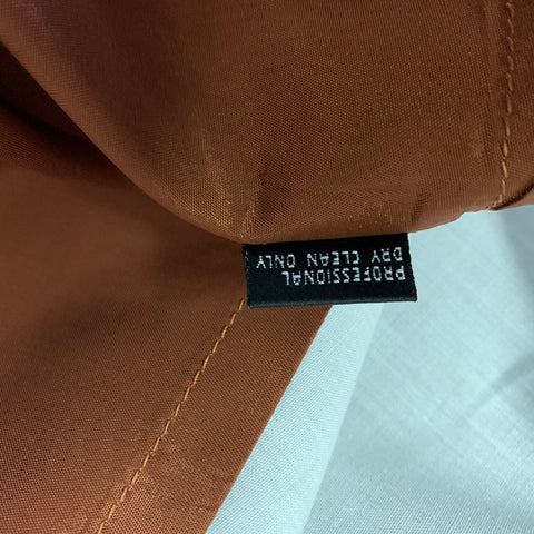 CARMEN MARC VALVO Size 8 Brown Rust Taffeta Maxi Long Skirt