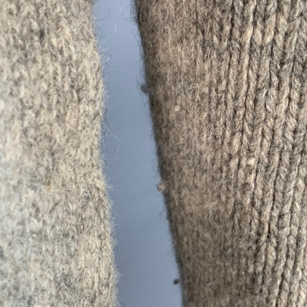 DANIELE ALESSANDRINI Size M Grey Knit Wool Distressed Cardigan