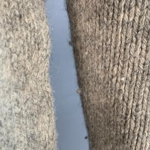 DANIELE ALESSANDRINI Size M Grey Knit Wool Distressed Cardigan