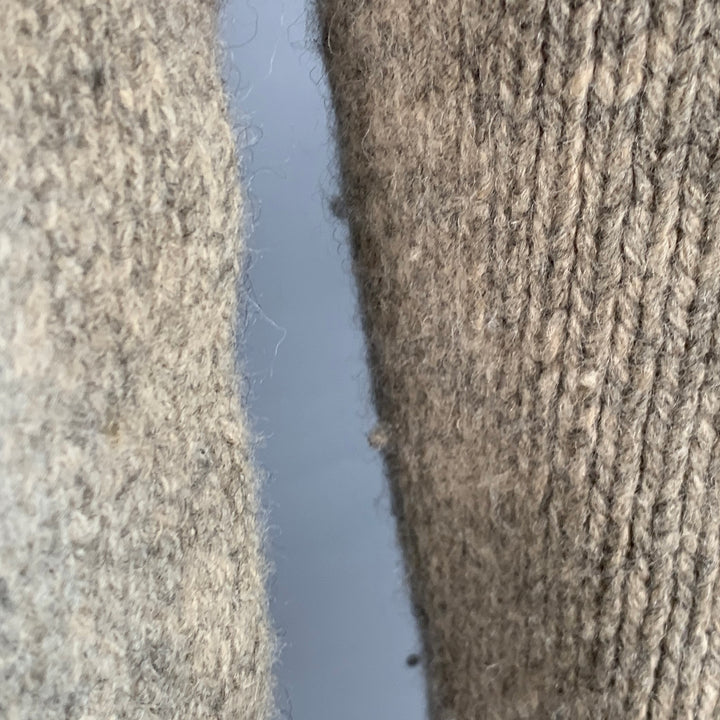 DANIELE ALESSANDRINI Size M Grey Knit Wool Distressed Cardigan