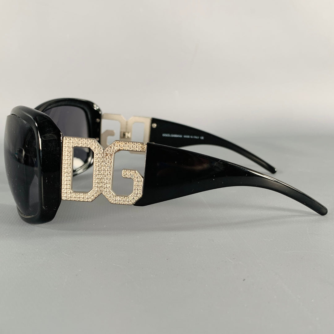 Vintage NEW Dolce & Gabbana Black and Silver Sunglass Temple Detail Vintage Dolce & Gabbana BLACK and SILVER D-O-L-C-E  main image 2