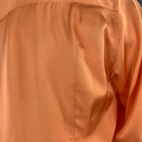 DRIES VAN NOTEN Size 36 Orange Western Long Sleeve Shirt