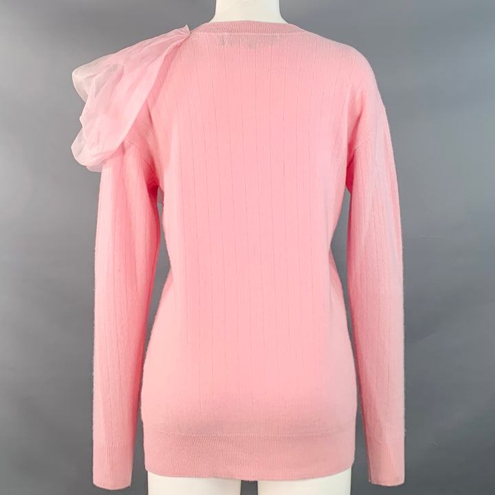 SIES MARJAN Size XS Pink Wool Blend Knit Ruffled Crew Neck Pullover