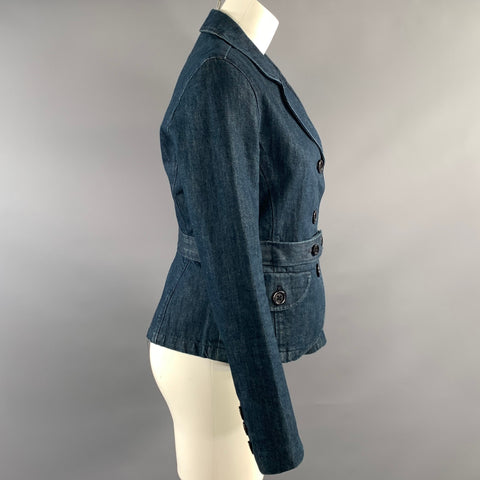 PAUL SMITH PINK Size M Blue Cotton Button Up Jacket