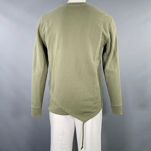 JOHN ELLIOTT Size L Green Cotton Crew Neck Sweatshirt