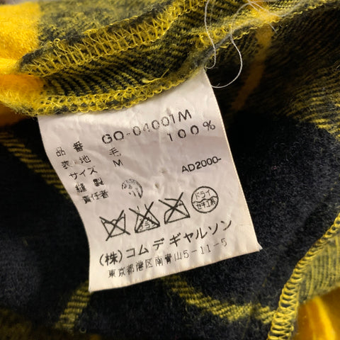 COMME des GARCONS Size M Yellow Black Wool Plaid Zip Up Dress